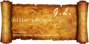 Giller Lídia névjegykártya